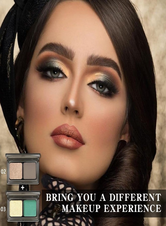 AMY'S DIARY 2 Color Shimmer Matte Eyeshadow Palette 4 pcs set – Shimmer matte Shades eye shadow for Eye Makeup, Long-Lasting & Highly Pigmented, Vegan & Cruelty-Free for woman (01+02+03+04) - Image 2